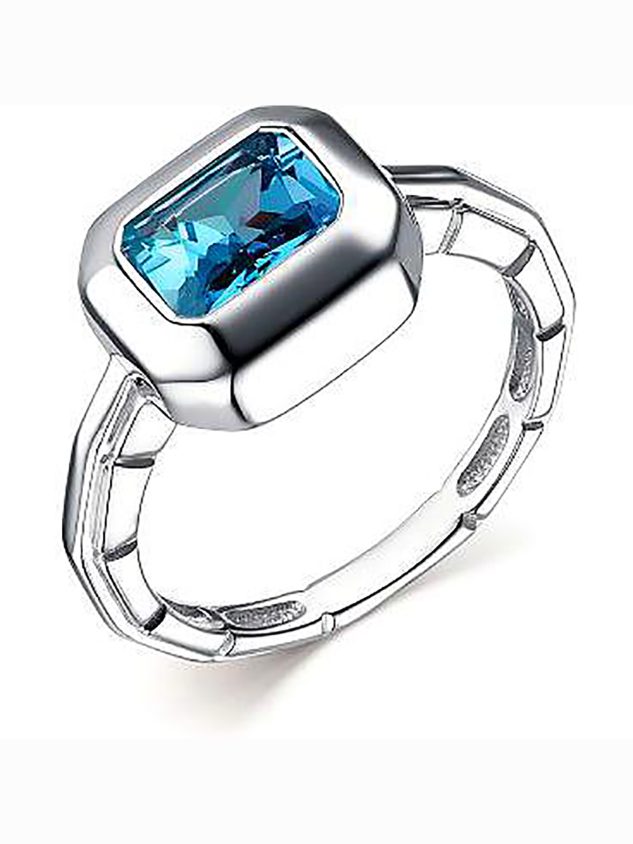 

Кольцо с 1 топазом из серебра р. 19,5 Алкор серебро 01-1976_0НСЛ-00, 01-1976_0НСЛ-00