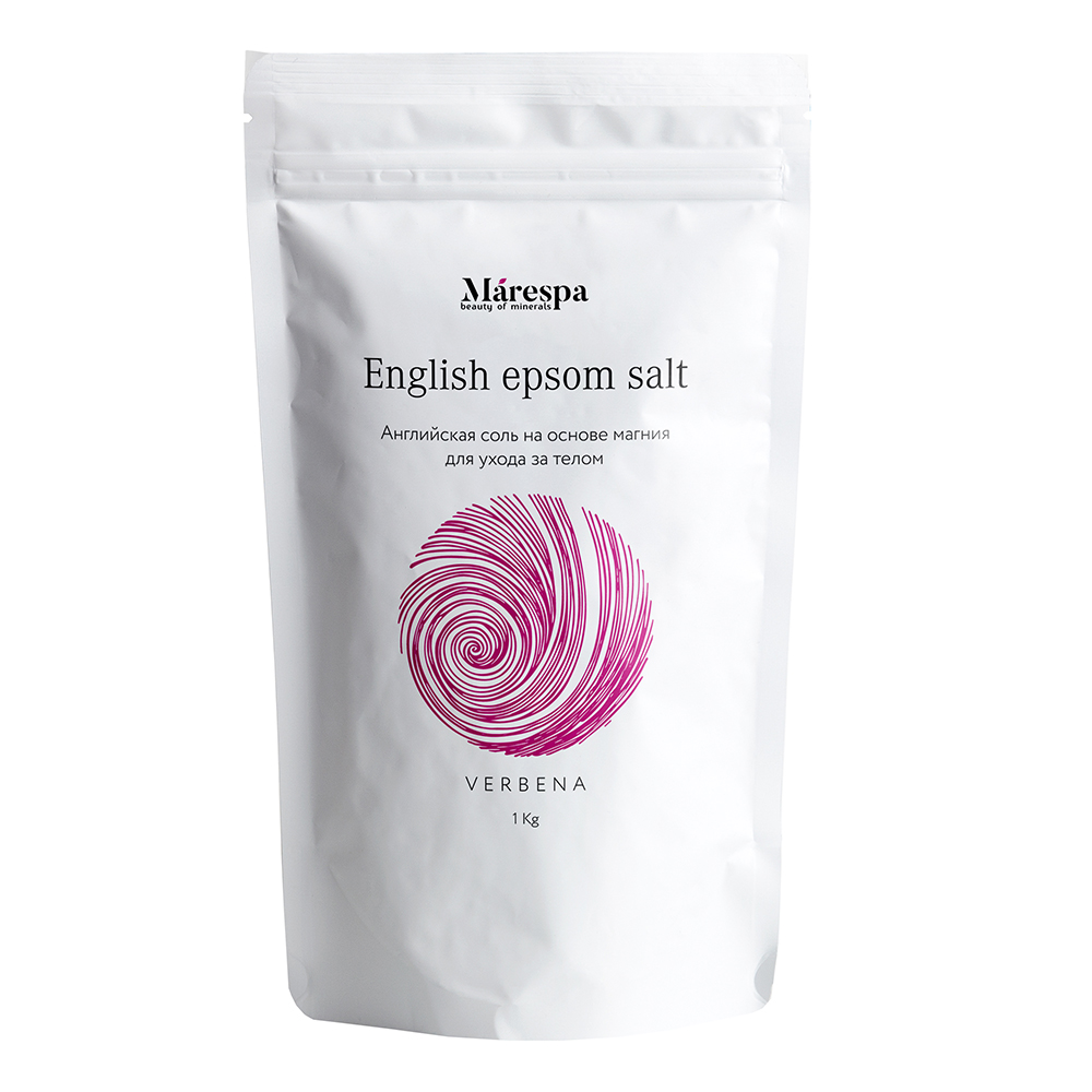 Соль для ванны Marespa English epsom salt с натуральным эфирным маслом вербены и мандарина ayoume соль для ванны английская epsom salt 800