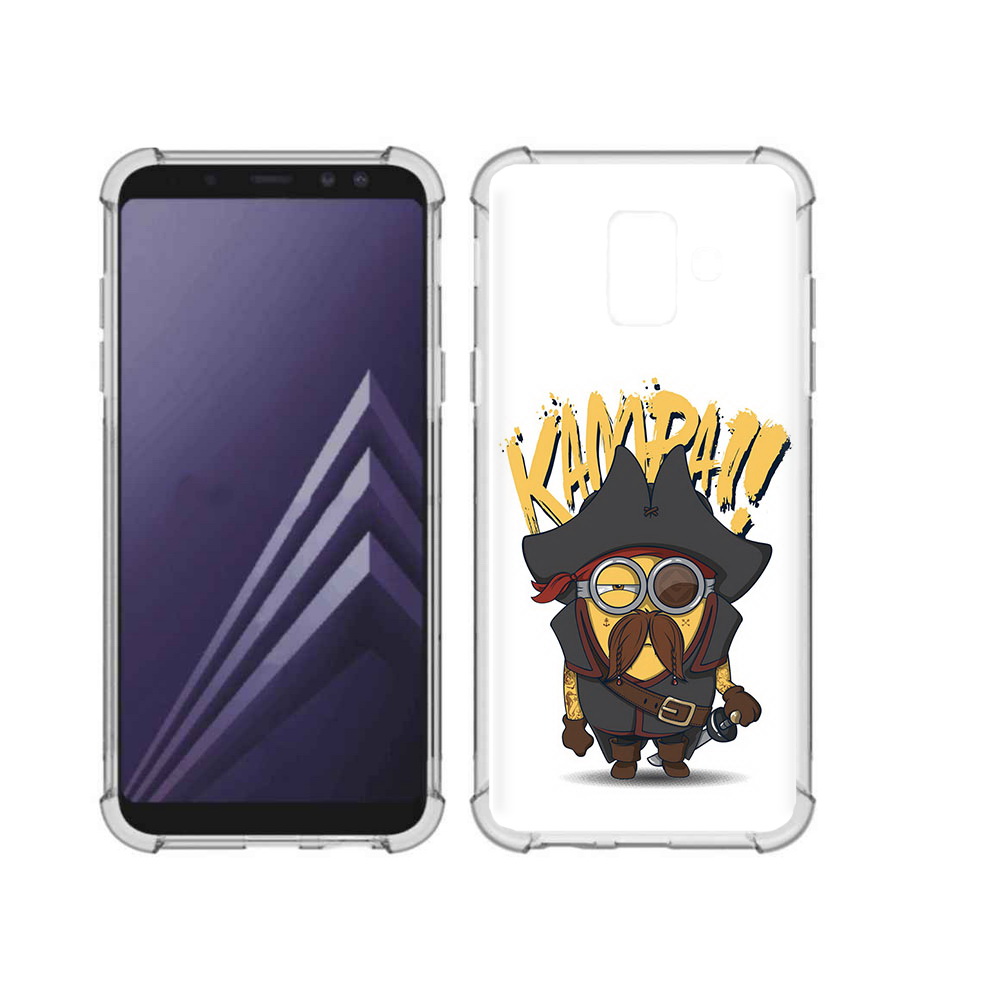 

Чехол MyPads Tocco для Samsung Galaxy A6 (2018) миньон пират (PT111558.582.476), Прозрачный, Tocco