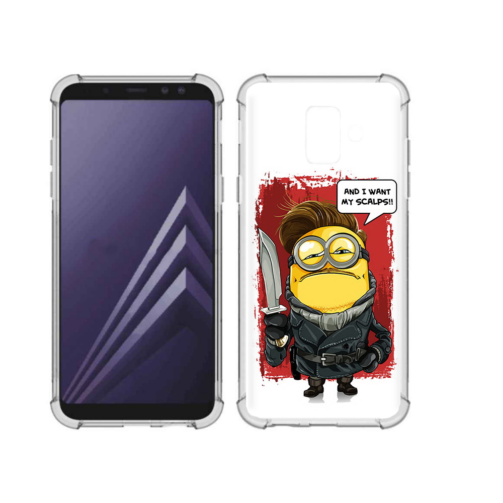 

Чехол MyPads Tocco для Samsung Galaxy A6 (2018) миньон убийца (PT111558.582.477), Прозрачный, Tocco