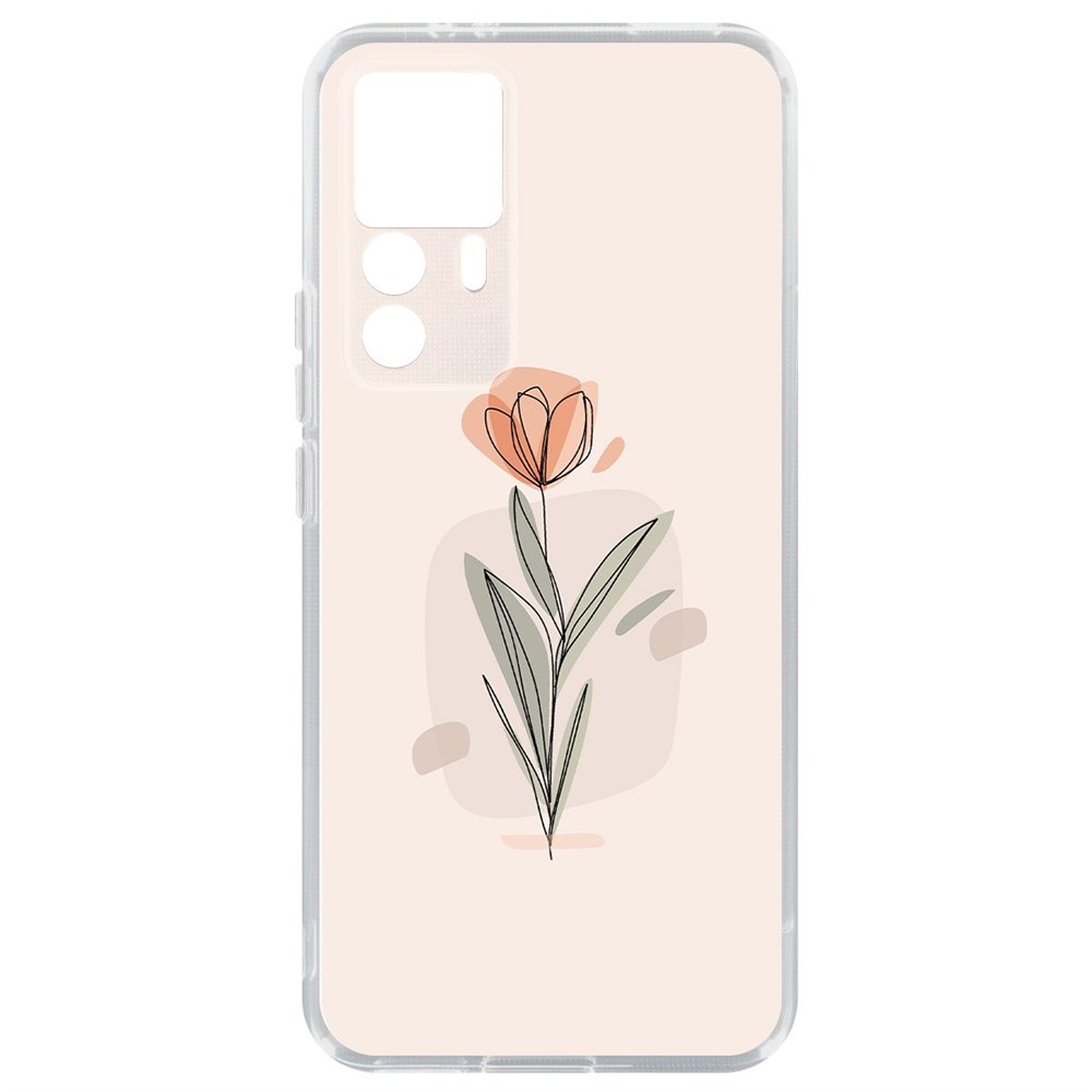 

Чехол-накладка Кейс Тюльпан для Xiaomi 12T, Прозрачный