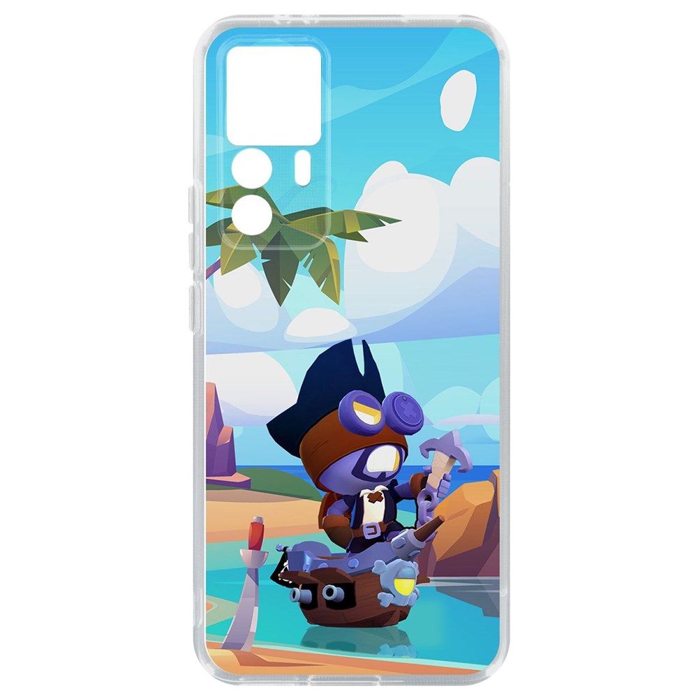 

Чехол-накладка Кейс Brawl Stars-Темный Корсар Карл для Xiaomi 12T, Прозрачный