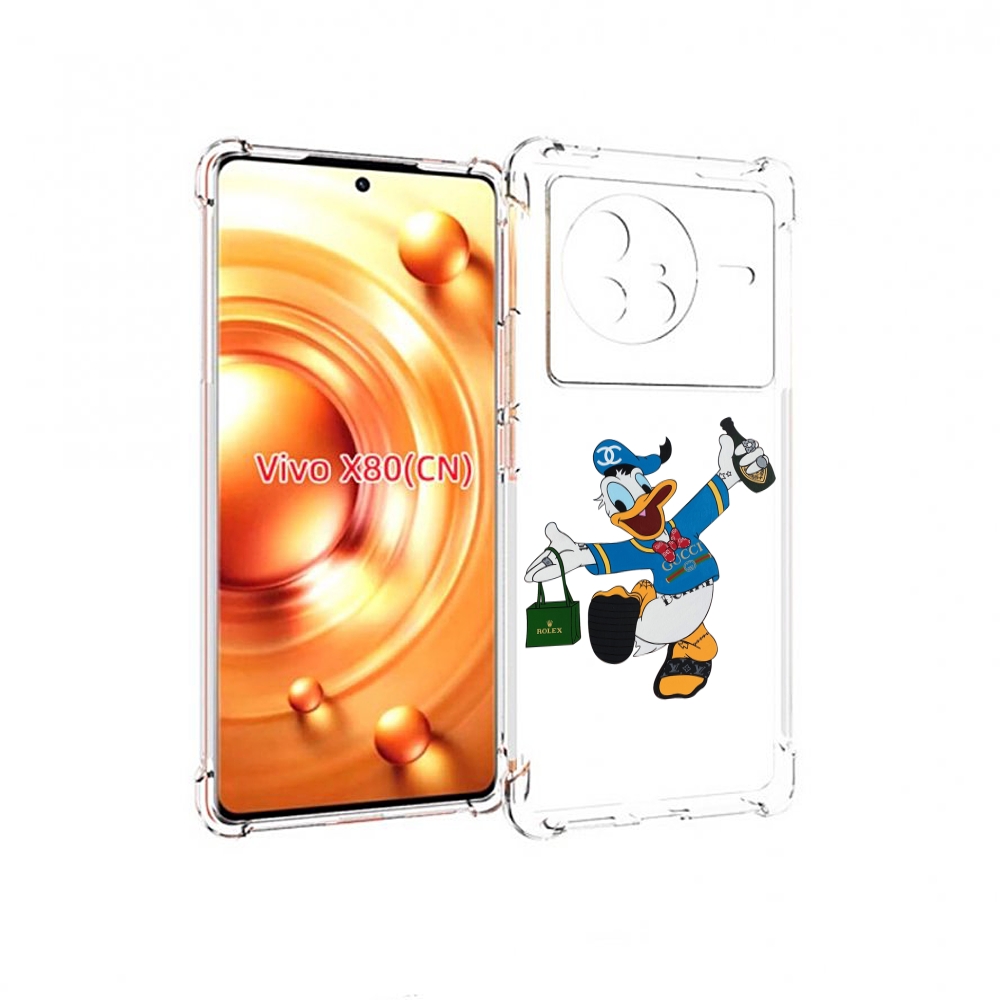 

Чехол Mypads Модный-Дональд-Дак Для Vivo X80, Прозрачный, Tocco