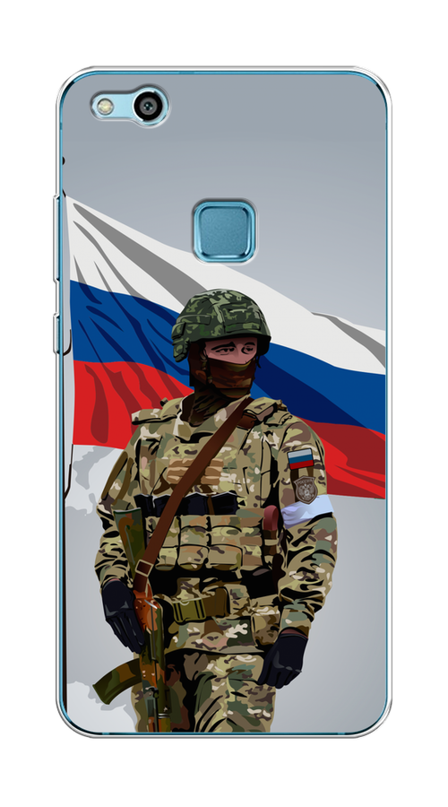 

Чехол Awog на Huawei P10 Lite "Солдат с флагом", Белый;синий;красный;зеленый, 61350-1