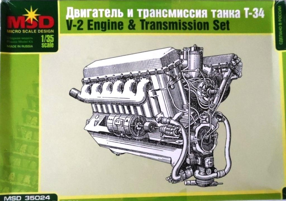 

Миниатюры Двигатель и трансмиссия танка Т-34 1/35 35024-MSD