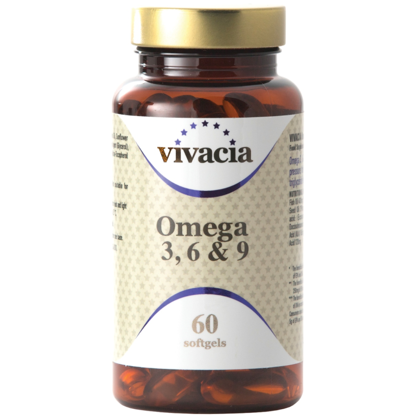 фото Омега 3, 6 и 9 vivacia omega 3, 6 & 9 капсулы 1000 мг 60 шт.