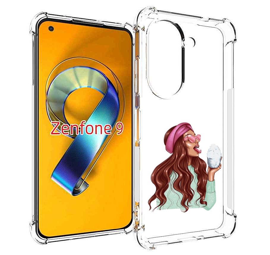 

Чехол MyPads любительница-снега женский для Asus Zenfone 9 (AI2202), Прозрачный, Tocco