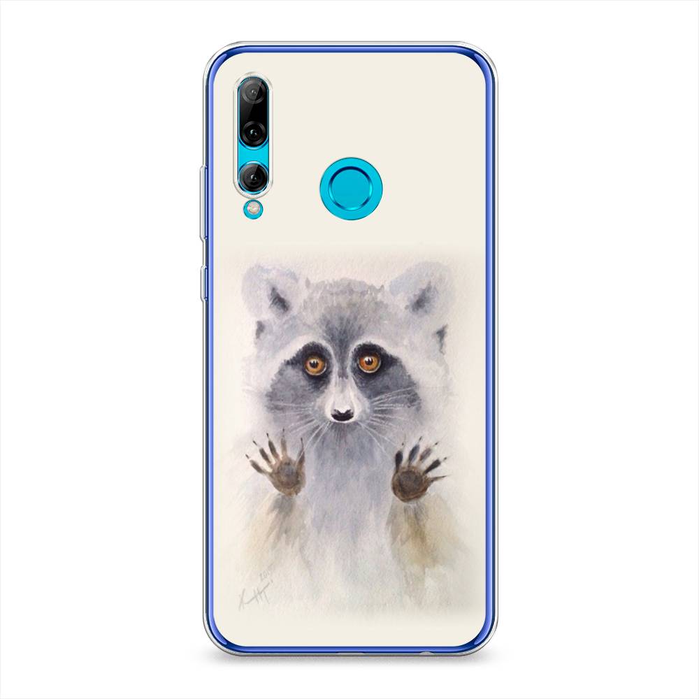 

Чехол на Honor 10i "Енот за стеклом", Бежевый;серый, 69250-4