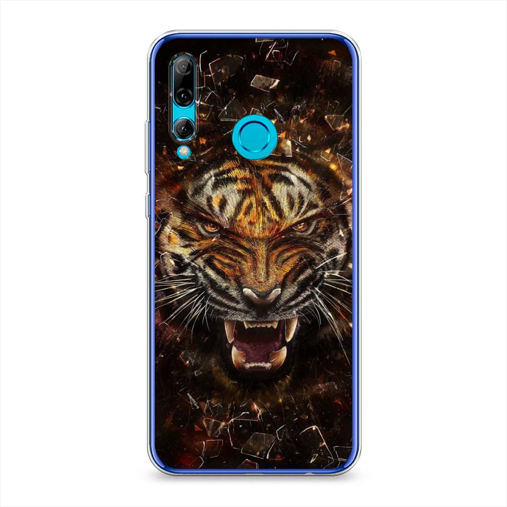 

Чехол на Honor 10i "Тигр осколки", Оранжевый;серый;черный, 69250-1