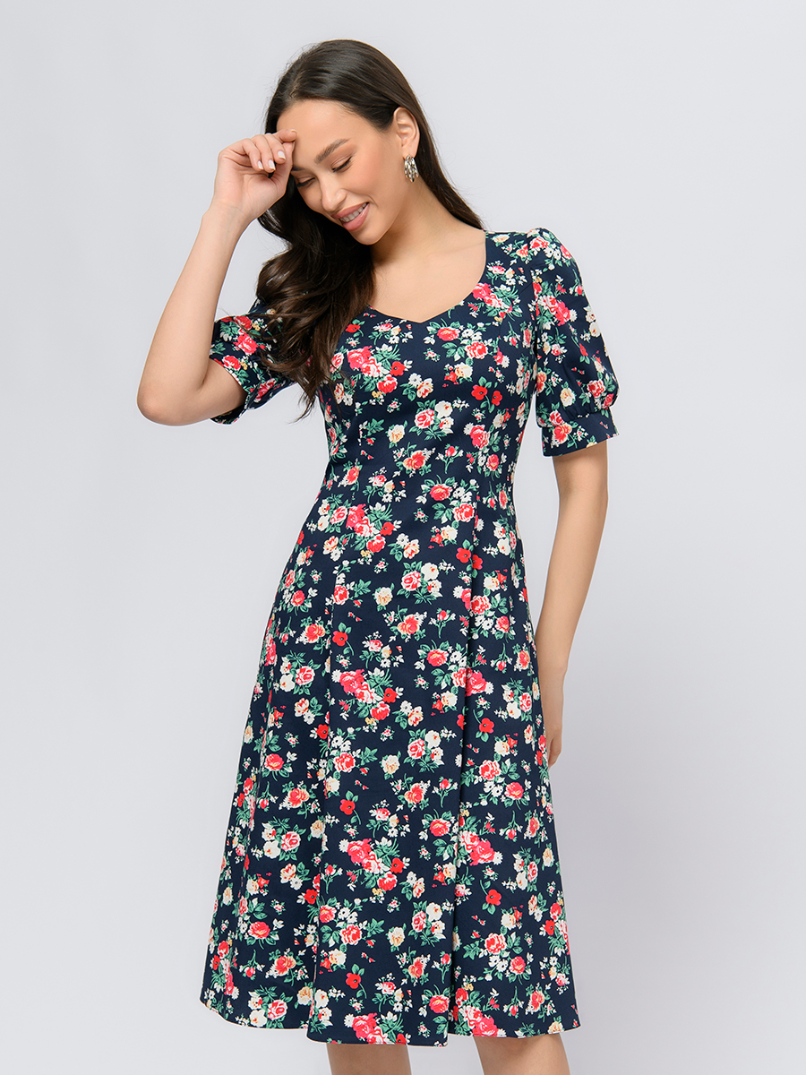

Платье женское 1001dress 103138 синее 40 RU, Синий, 0103138