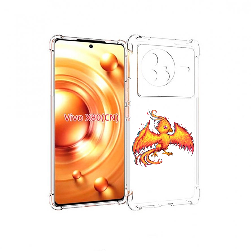 

Чехол Mypads Огненная-Птичка Для Vivo X80, Прозрачный, Tocco