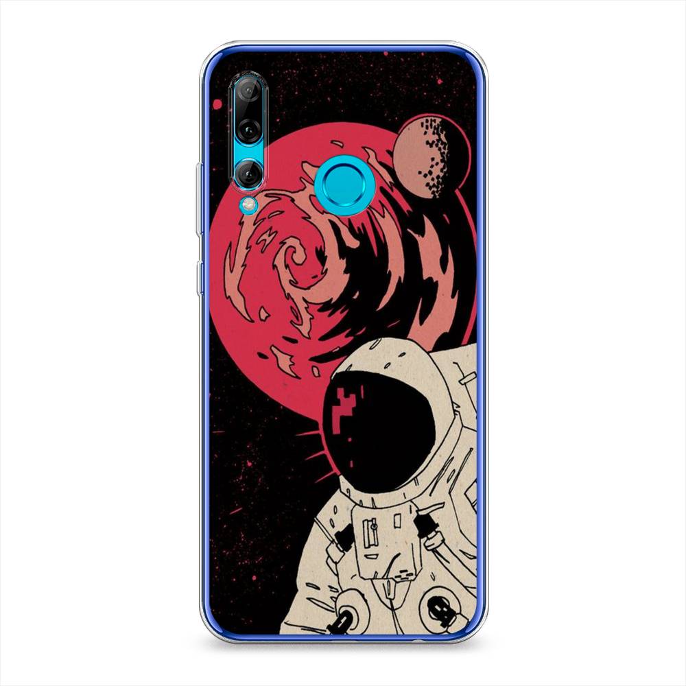 

Чехол на Honor 10i "Космонавт возле Марса", Черный;красный, 69250-2