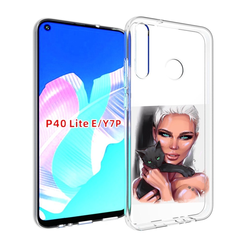 

Чехол бампер MyPads девушка-с-черным-котиком женский для Huawei, Прозрачный, Tocco