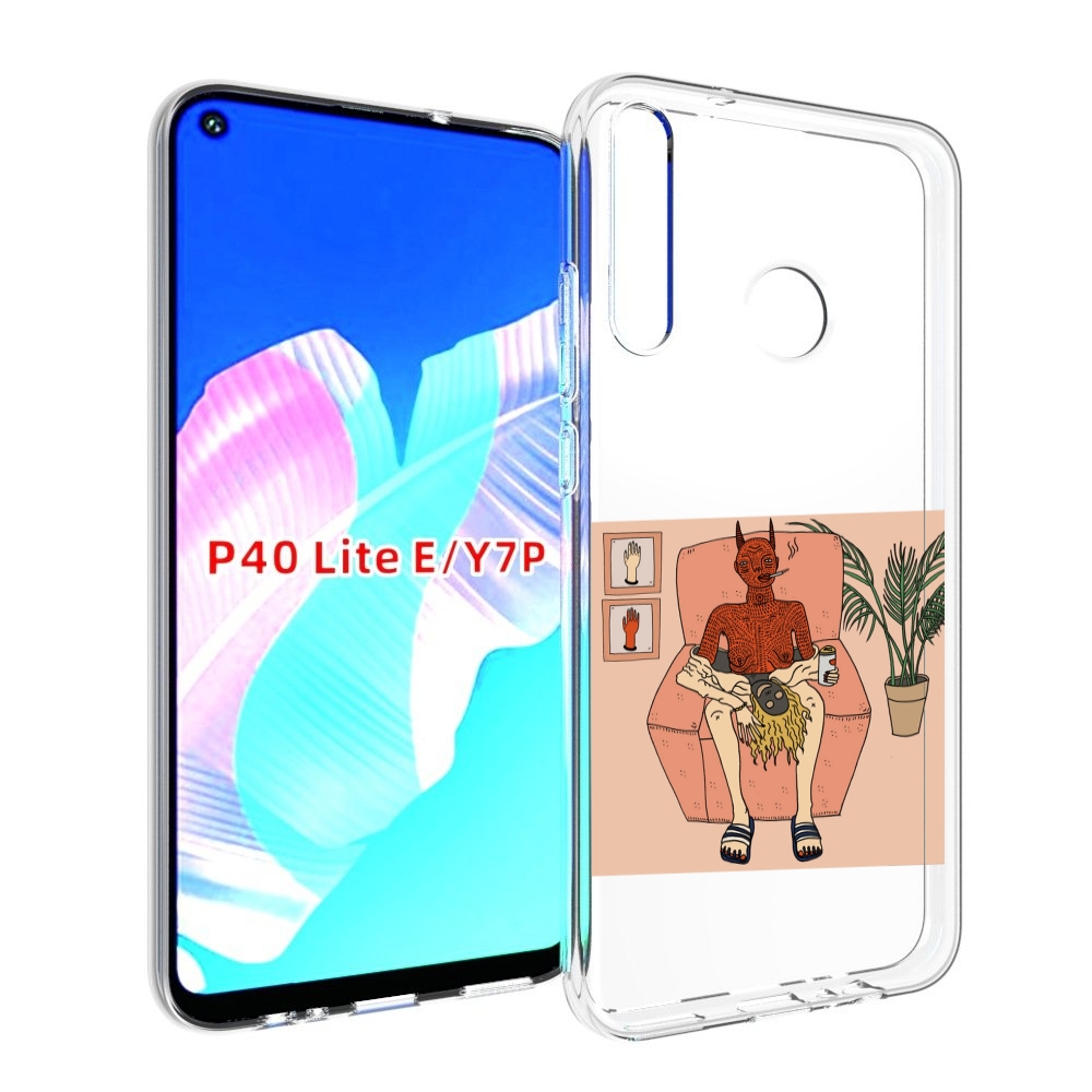 

Чехол бампер MyPads девушка-сняла-кожу для Huawei P40 Lite E, Прозрачный, Tocco