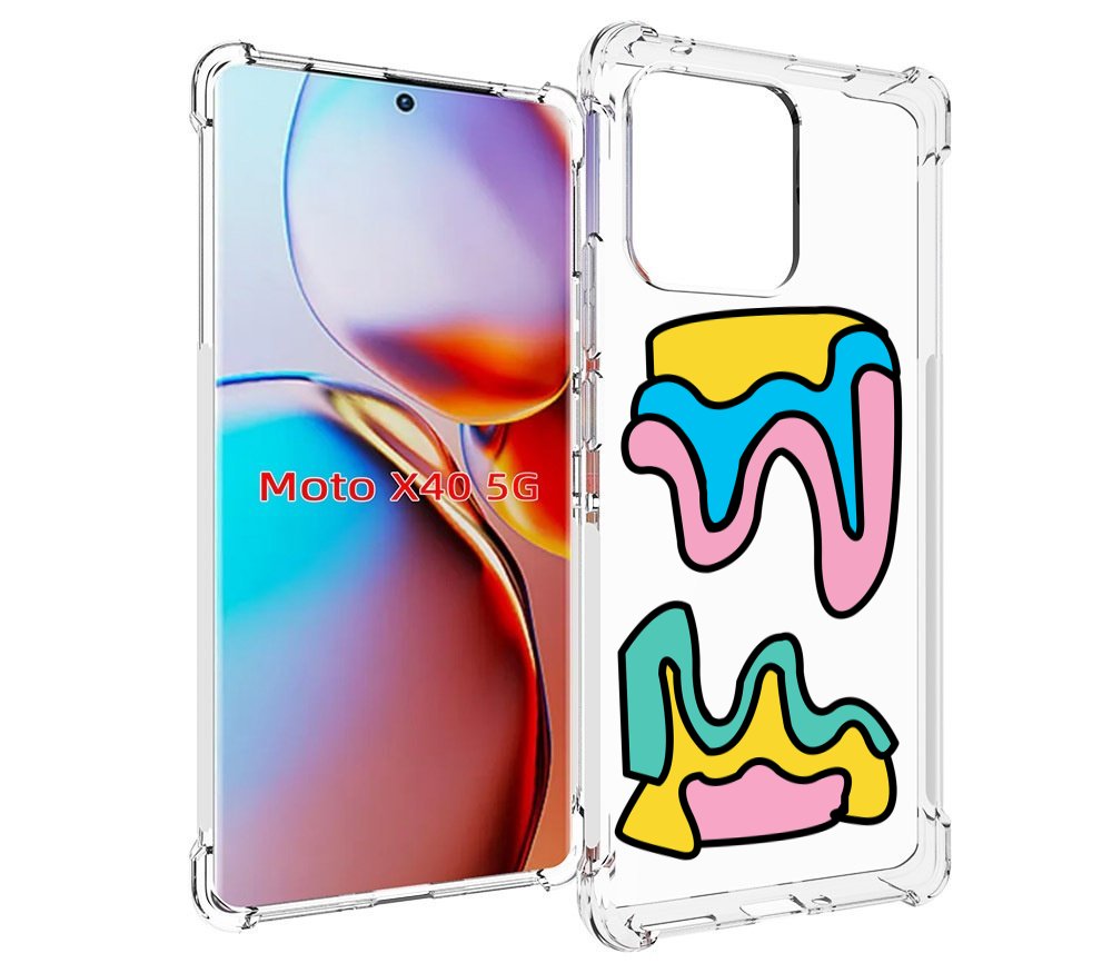 

Чехол MyPads вытекающая-абстракция для Motorola Moto X40, Прозрачный, Tocco