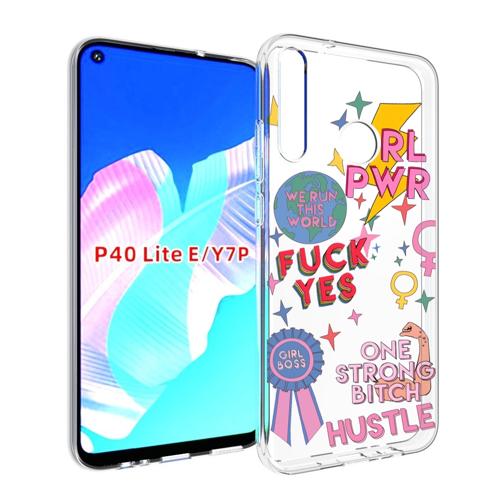

Чехол бампер MyPads девушки-боссы женский для Huawei P40 Lite E, Прозрачный, Tocco