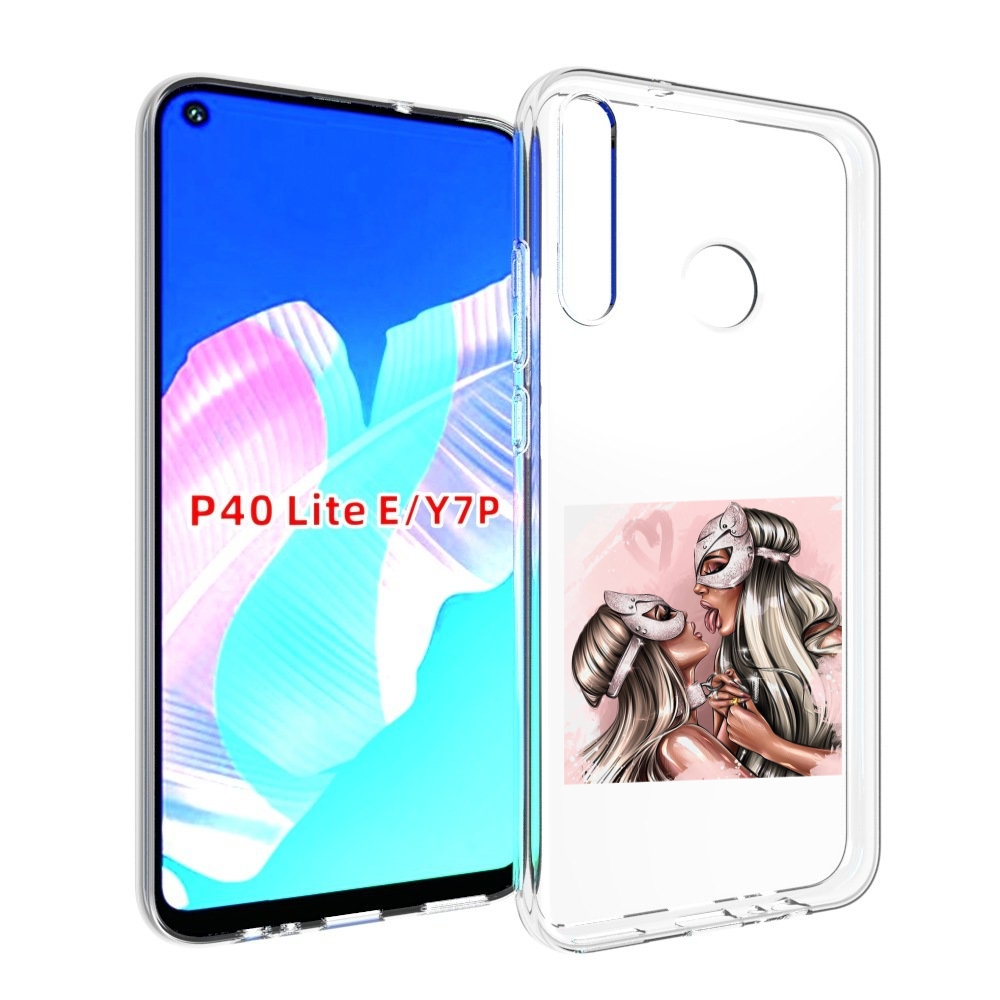 

Чехол бампер MyPads девушки-поцелуй женский для Huawei P40 Lite, Прозрачный, Tocco