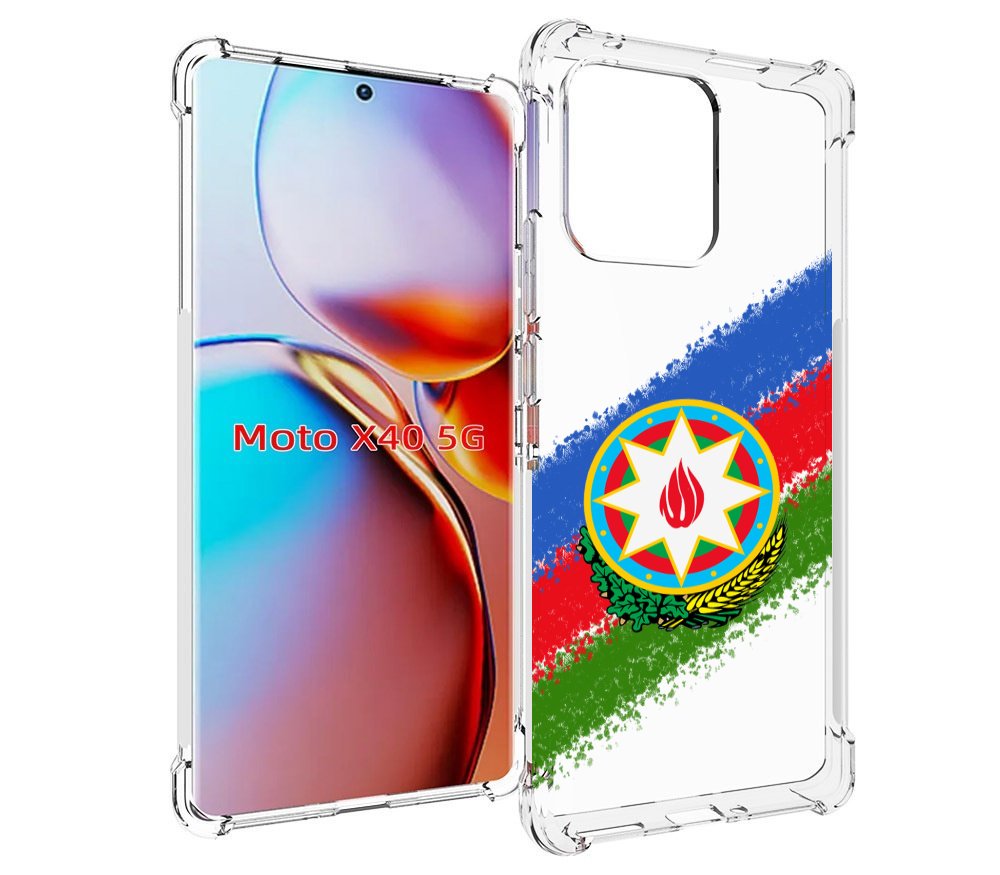 

Чехол MyPads герб флаг Азербайджана для Motorola Moto X40, Прозрачный, Tocco