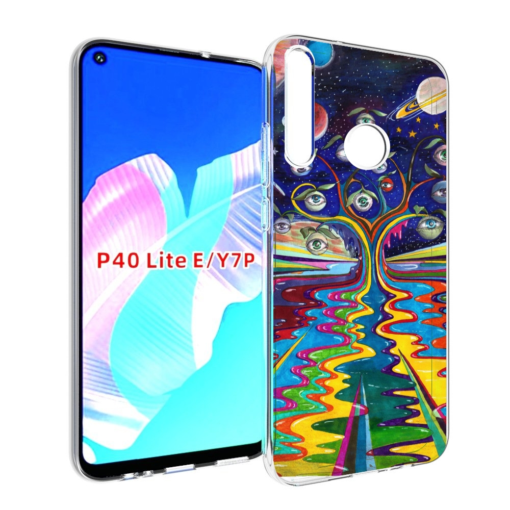 

Чехол бампер MyPads дерево с глазами акварель для Huawei P40 Lit, Прозрачный, Tocco
