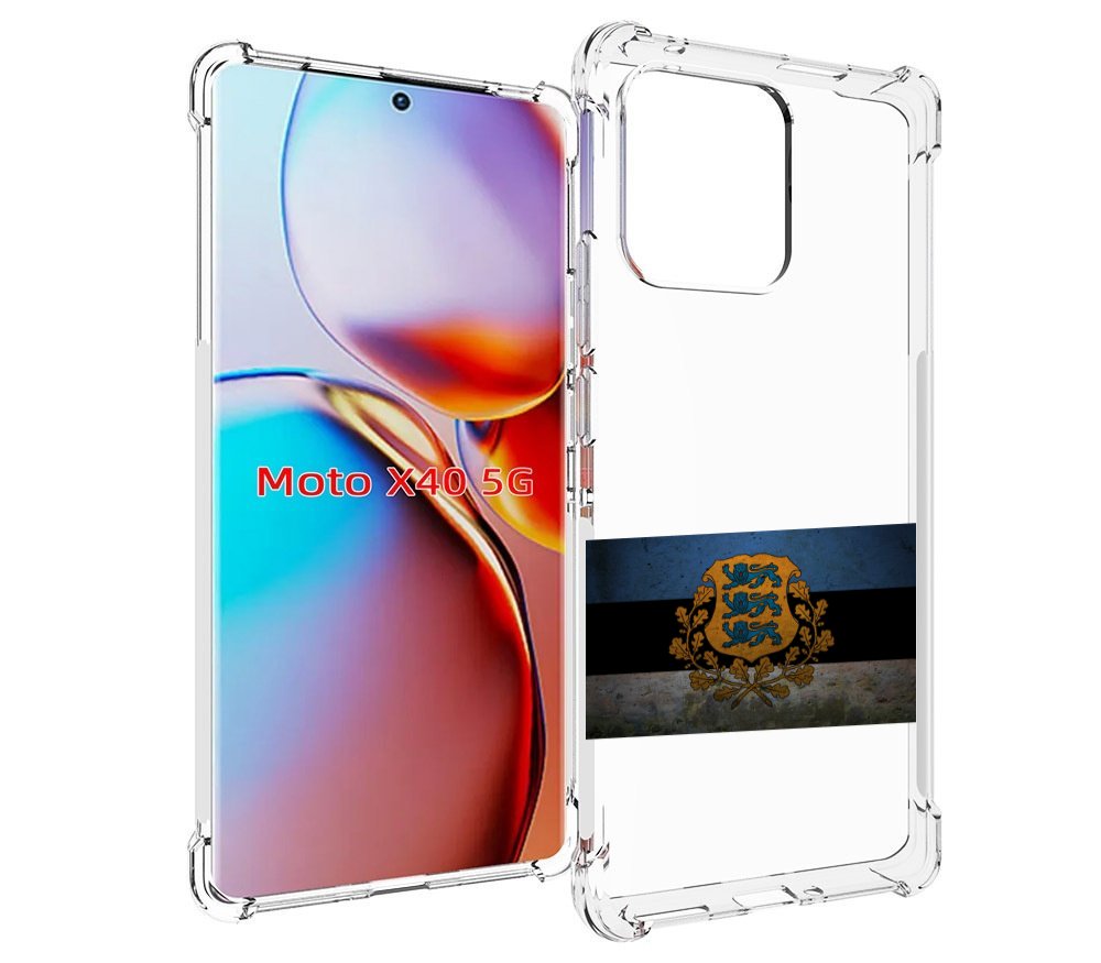

Чехол MyPads герб флаг эстонии-1 для Motorola Moto X40, Прозрачный, Tocco