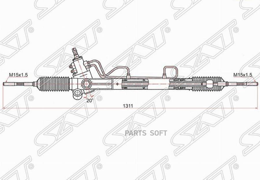 SAT ST-44250-06120 Рейка рулевая TOYOTA CAMRY/LEXUS ES300 96-00 LHD 1шт