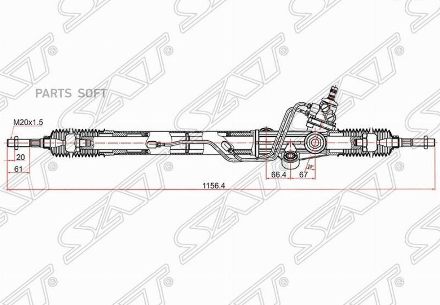 

Рейка Рулевая Toyota Land Cruiser 98-02 Lhd Sat арт. ST-44250-60060
