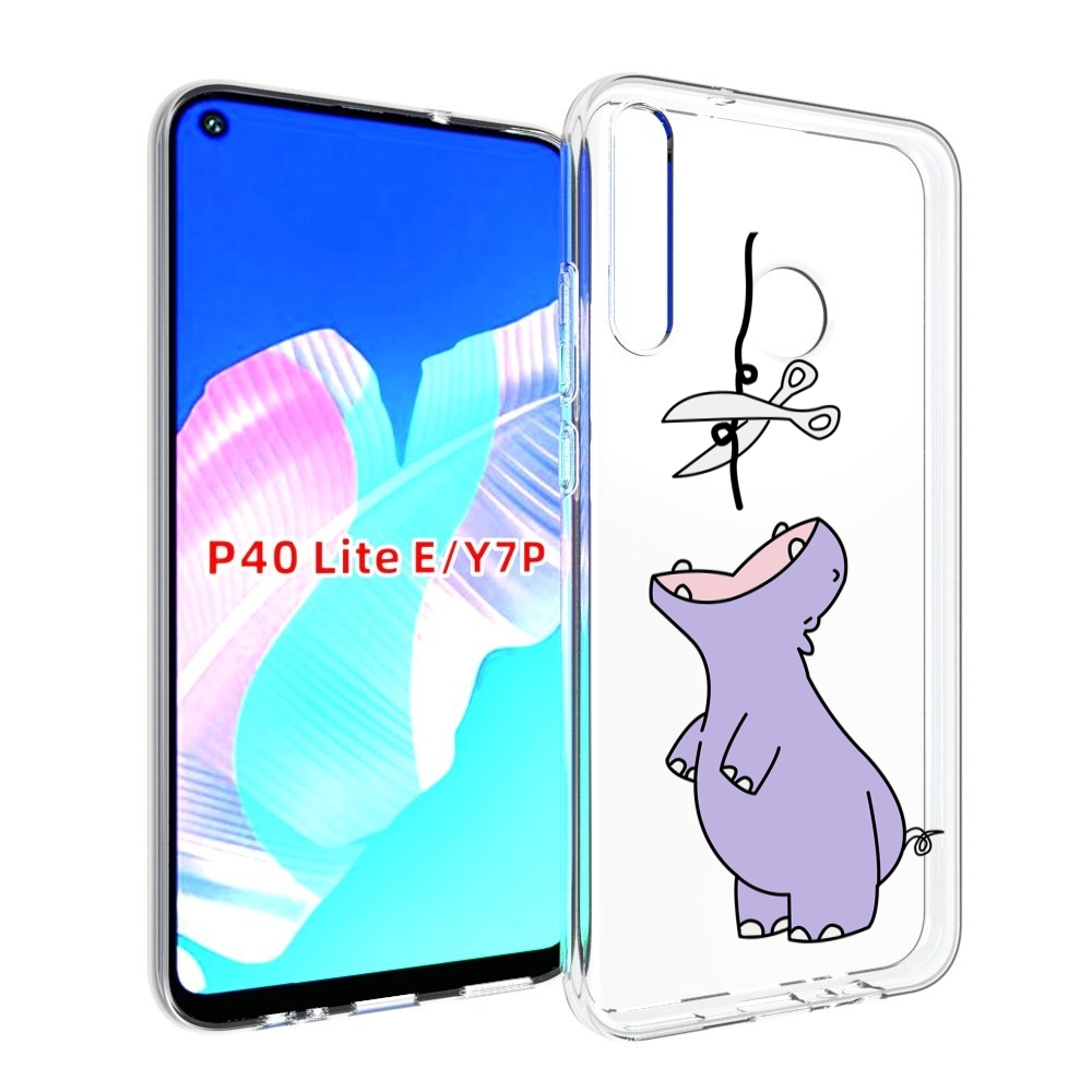 

Чехол бампер MyPads динозаврик-фиолетовый для Huawei P40 Lite E, Прозрачный, Tocco