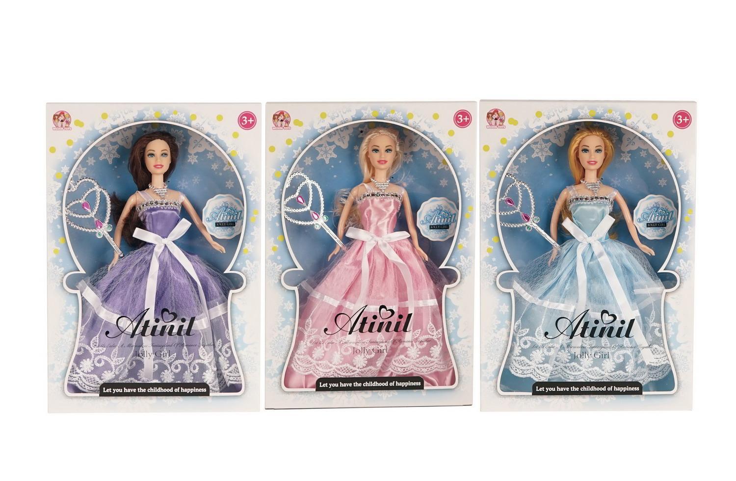Купить Кукла Junfa Atinil в длинном платье в наборе c волшебной палочкой, 28см WJ-21501, Junfa toys,