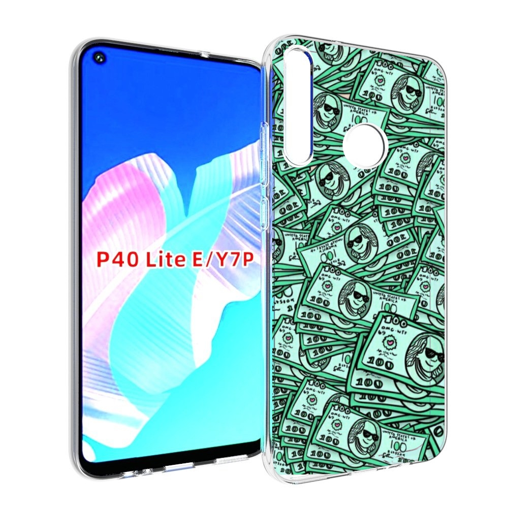 

Чехол бампер MyPads доллары картинка для Huawei P40 Lite E, Прозрачный, Tocco