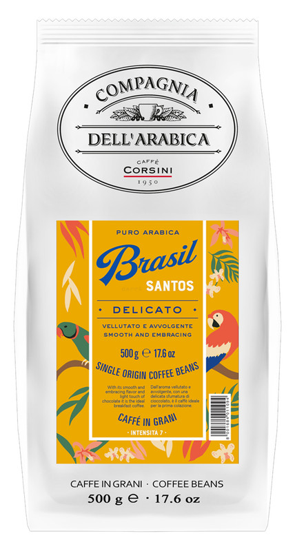 Кофе в зернах Compagnia Dell'Arabica Puro Arabica Brasil Santos 500 г