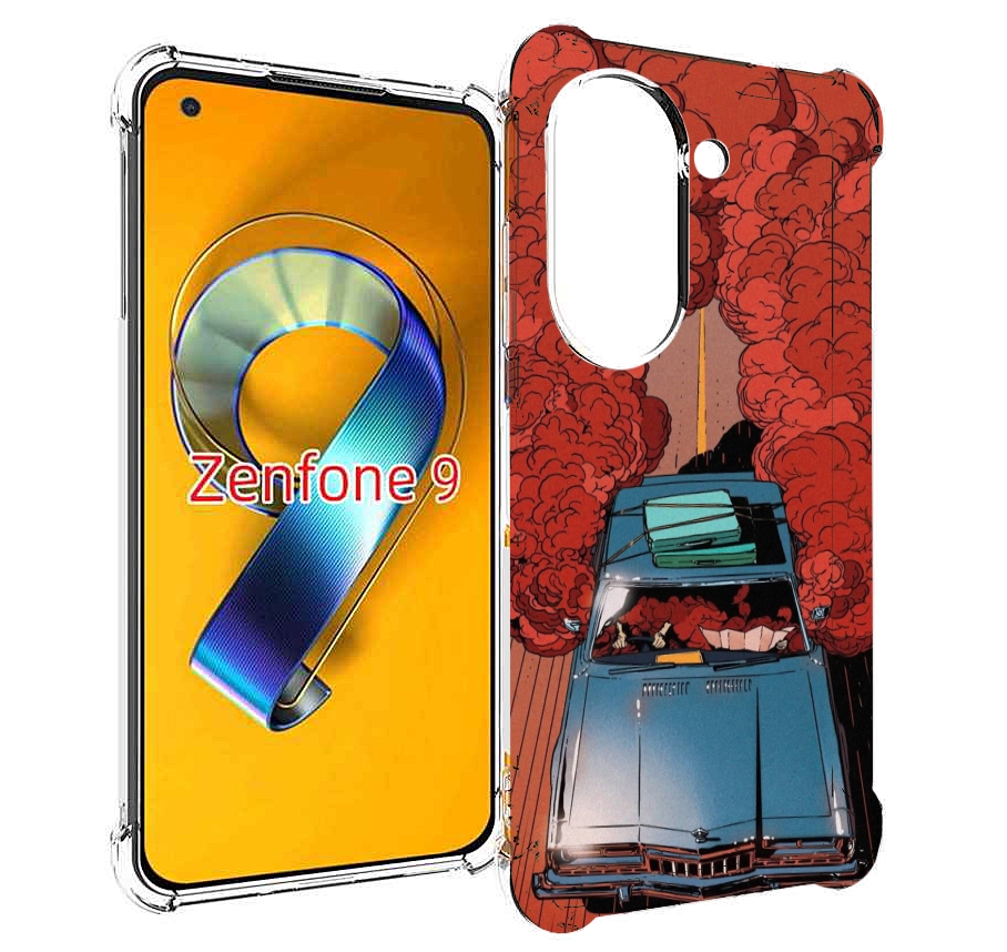 

Чехол MyPads машина мчится с дымком для Asus Zenfone 9 (AI2202), Прозрачный, Tocco