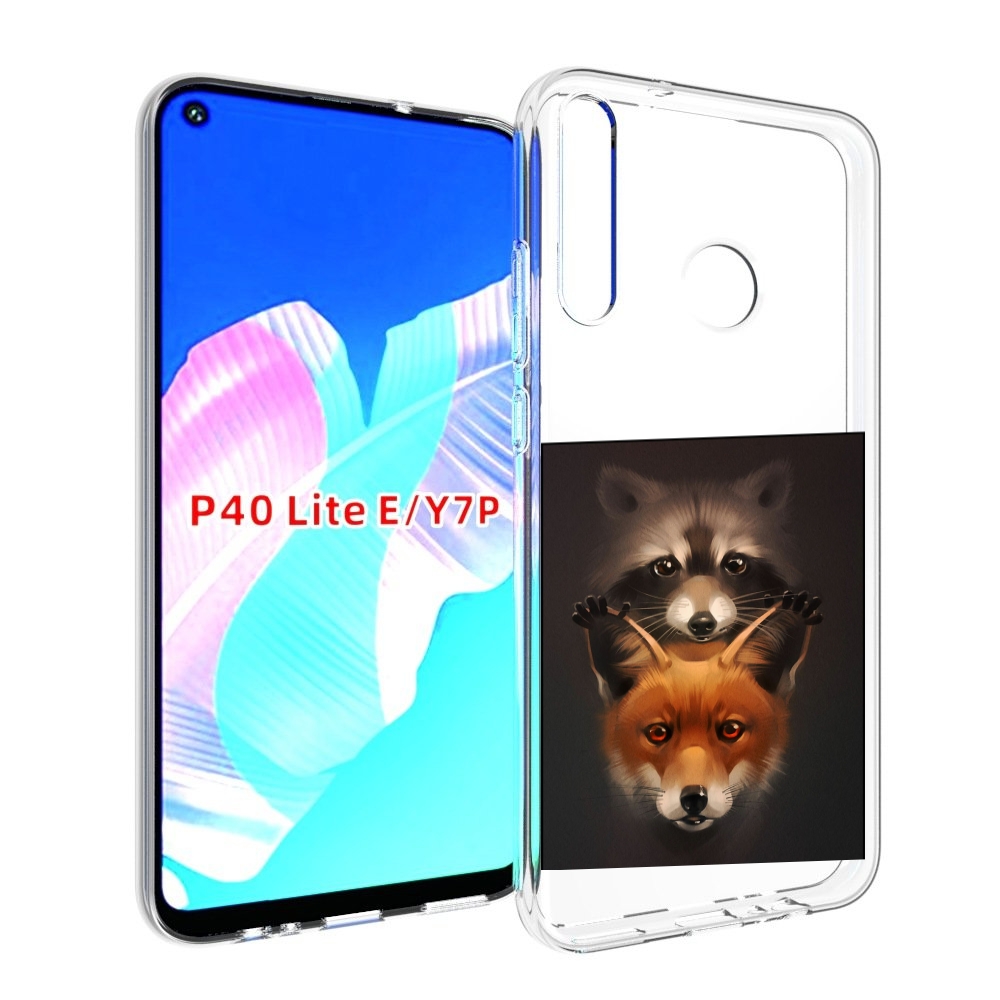 

Чехол бампер MyPads енотик-лисенок для Huawei P40 Lite E, Прозрачный, Tocco
