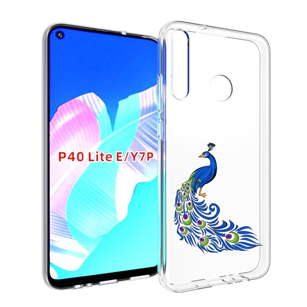 

Чехол бампер MyPads жарптица-голубая для Huawei P40 Lite E, Прозрачный, Tocco