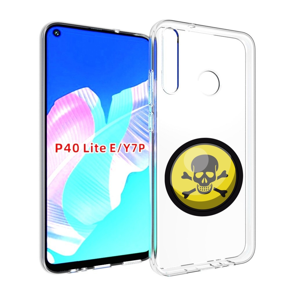 

Чехол бампер MyPads желтый-череп для Huawei P40 Lite E, Прозрачный, Tocco