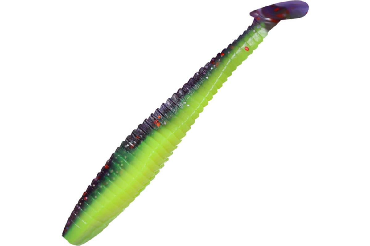 

Виброхвост YAMAN PRO Flatter Shad, р.4 inch, цвет #26 - Violet Chartreuse (уп. 5 шт.), Фиолетовый;зеленый