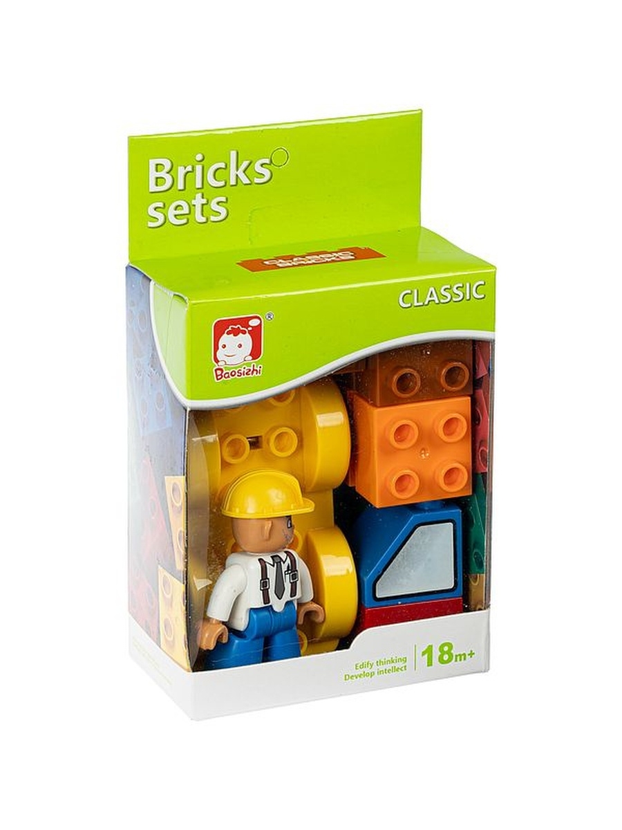 

Конструктор пластмассовый Bricks sets стройка, крупные детали, 10x13x5,5 см, Г82972-dg