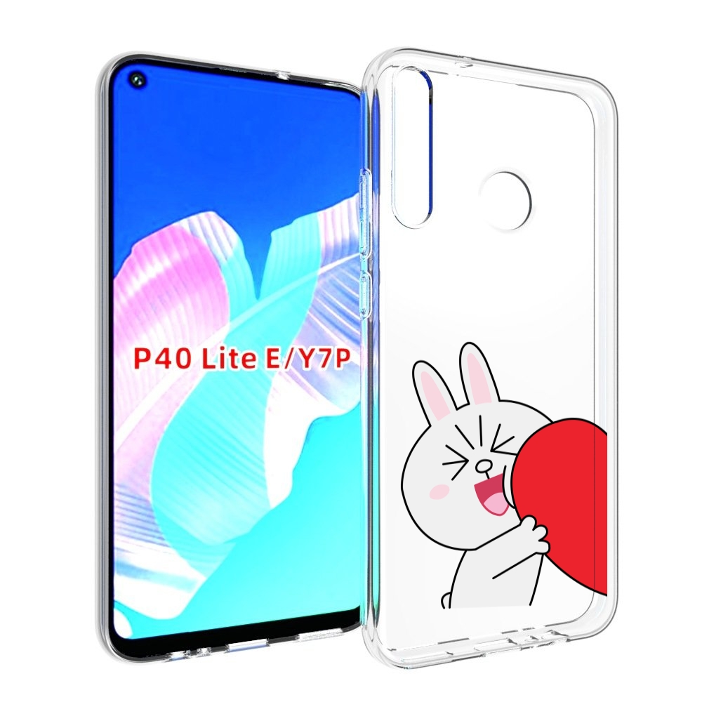 

Чехол бампер MyPads зайчик-с-полуседрцем для Huawei P40 Lite E, Прозрачный, Tocco