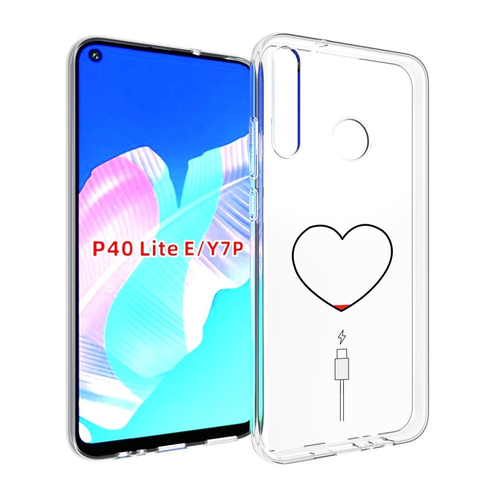 Чехол бампер MyPads зарядка-сердца для Huawei P40 Lite E