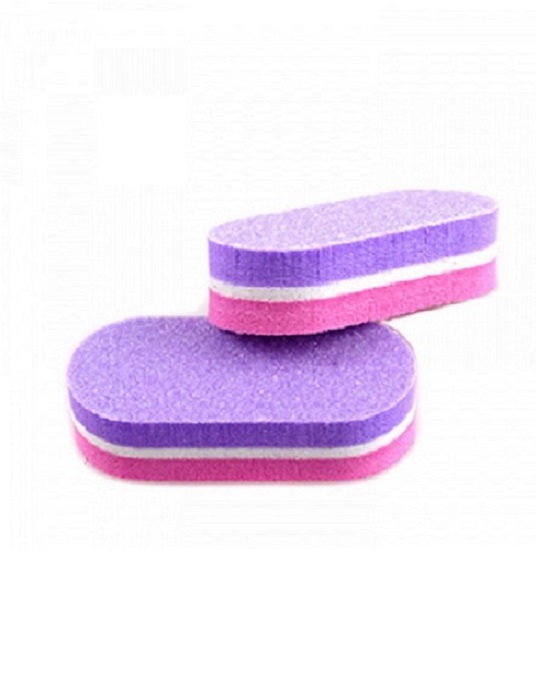 Мини баф с мягкой прослойкой двуцветный розовый фиолетовый 100 180 4.7 2 см 40 шт поводок универсальный для собак trixie premium текстиль металл розовый длина 1м 20мм