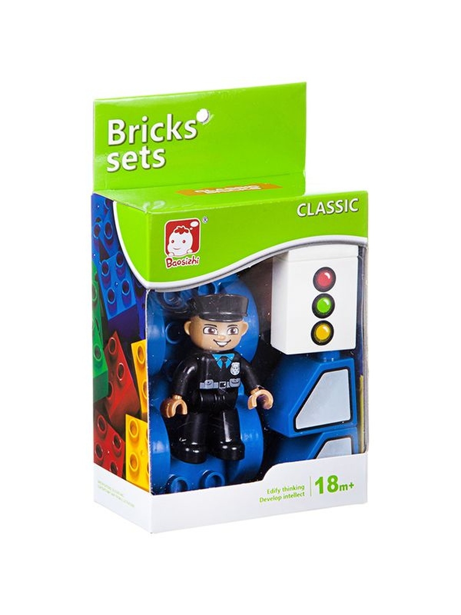

Конструктор пластмассовый Bricks sets дорожная полиция, крупные детали, Г82971-dg