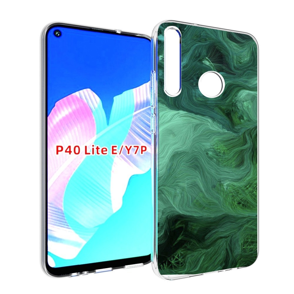 

Чехол бампер MyPads зеленые нити для Huawei P40 Lite E, Прозрачный, Tocco