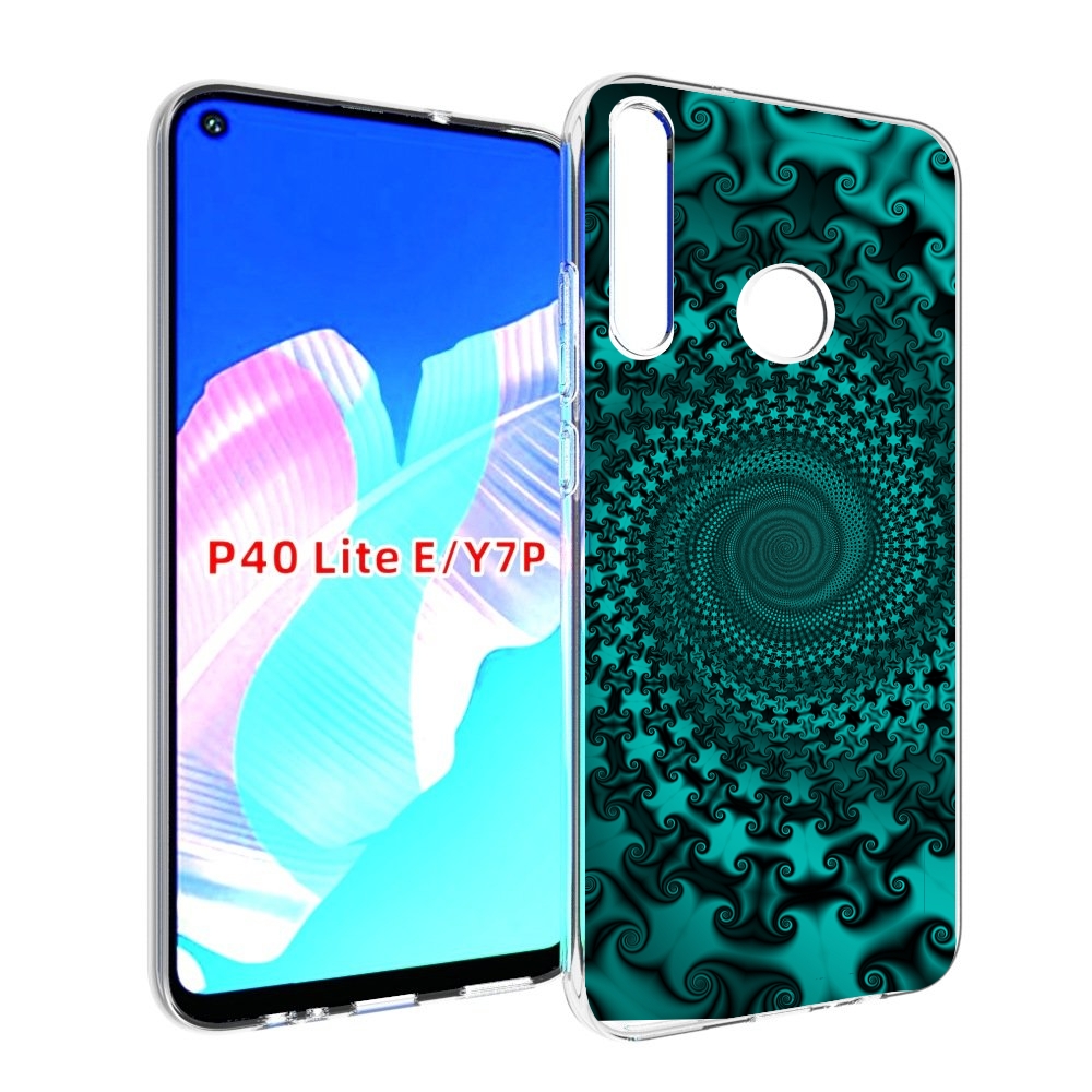 

Чехол бампер MyPads зеленый-гипноз для Huawei P40 Lite E, Прозрачный, Tocco