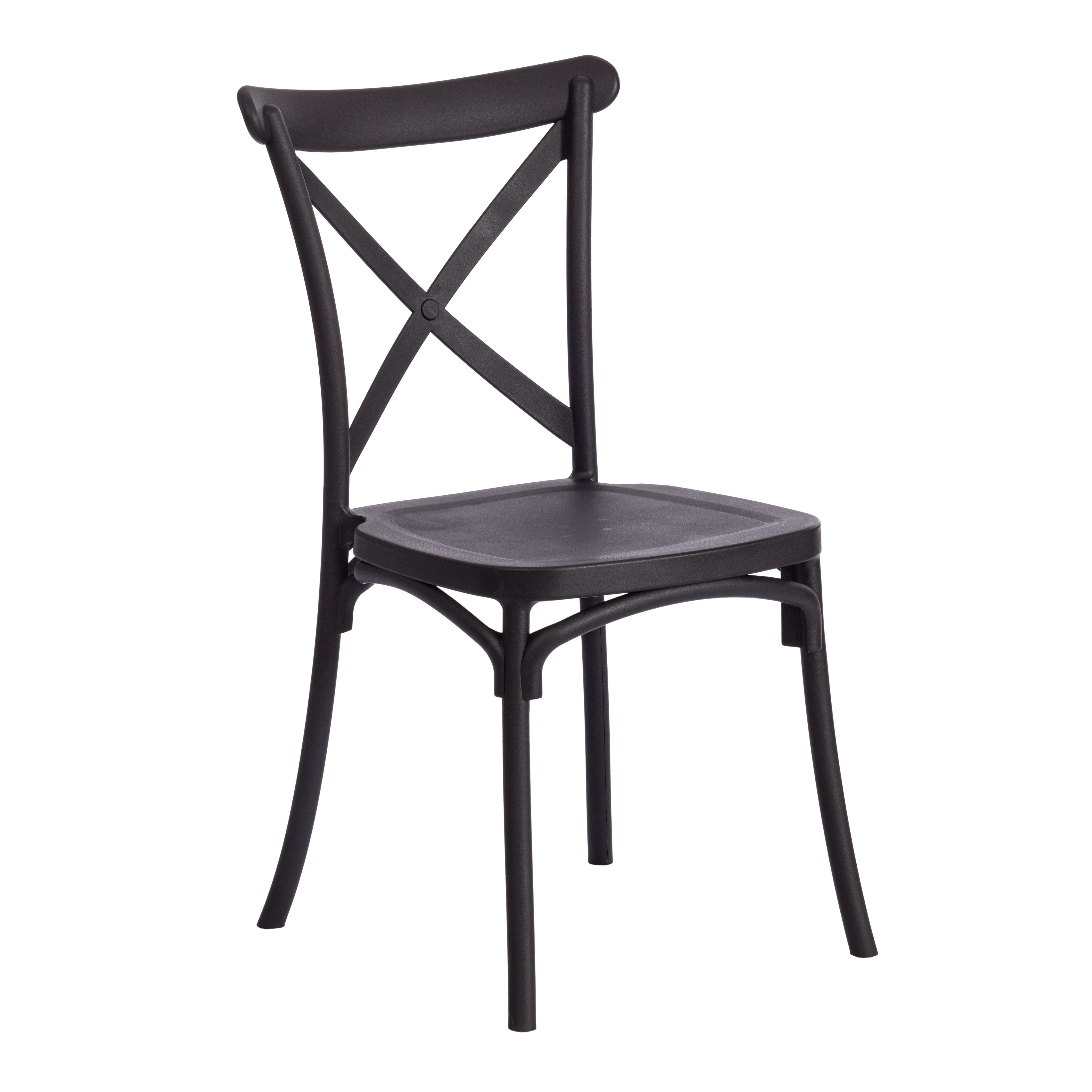 

Стулья для кухни 2 шт пластиковые со спинкой садовые на балкон Tetchair CROSS, CROSS