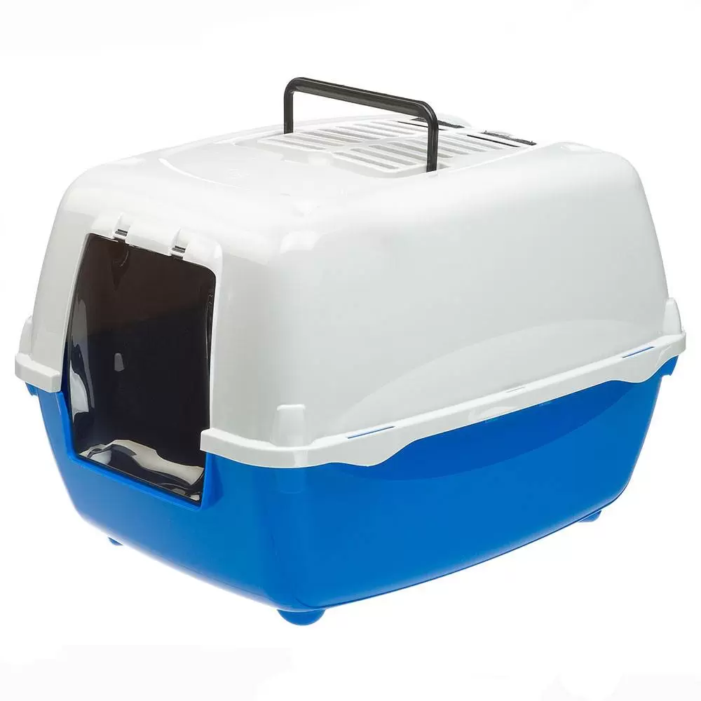 

FERPLAST Туалет закрытый BELLA угольный для кошек, с крышей 43,5*38*56