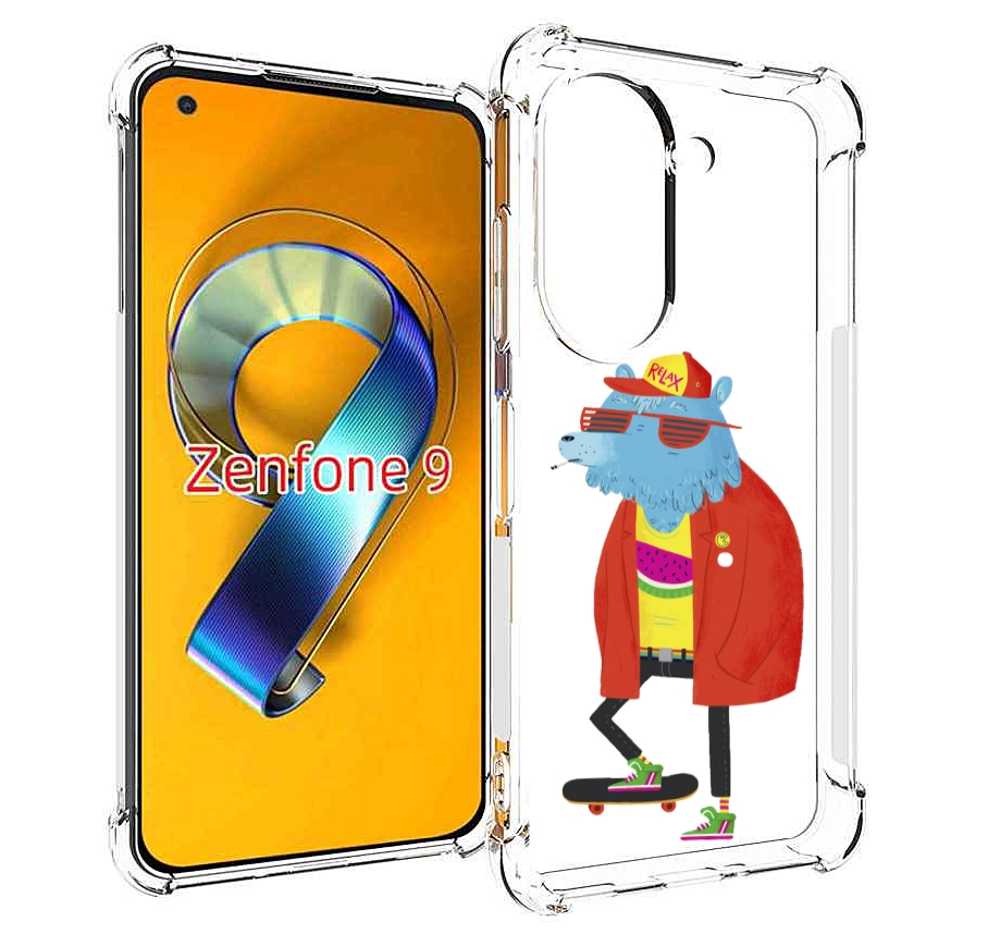 

Чехол MyPads медведь на скейте для Asus Zenfone 9 (AI2202), Прозрачный, Tocco