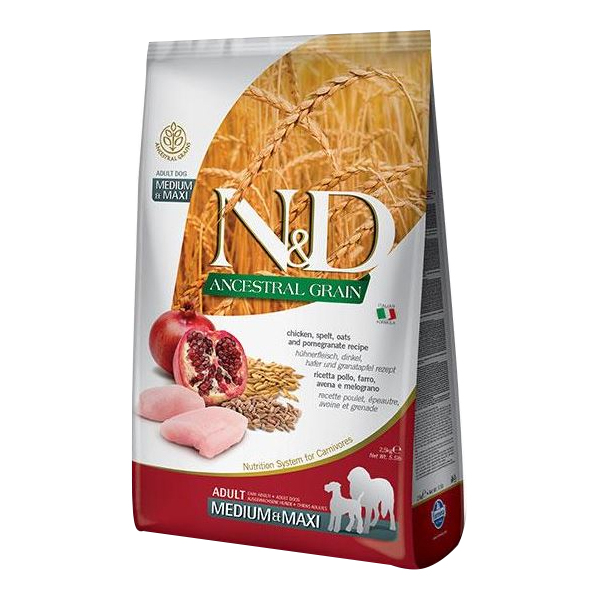 

Сухой корм для собак Farmina N&D ANCESTRAL GRAIN средних и крупных пород, 12+3 кг