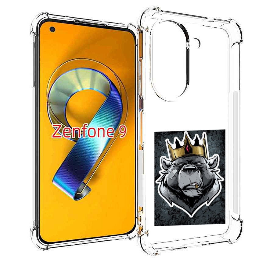 Чехол MyPads медведь с короной для Asus Zenfone 9 (AI2202)