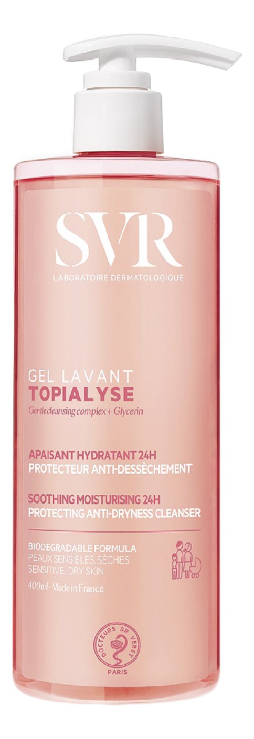 Очищающий гель для лица и тела SVR Topialyse Gel Lavant 400мл