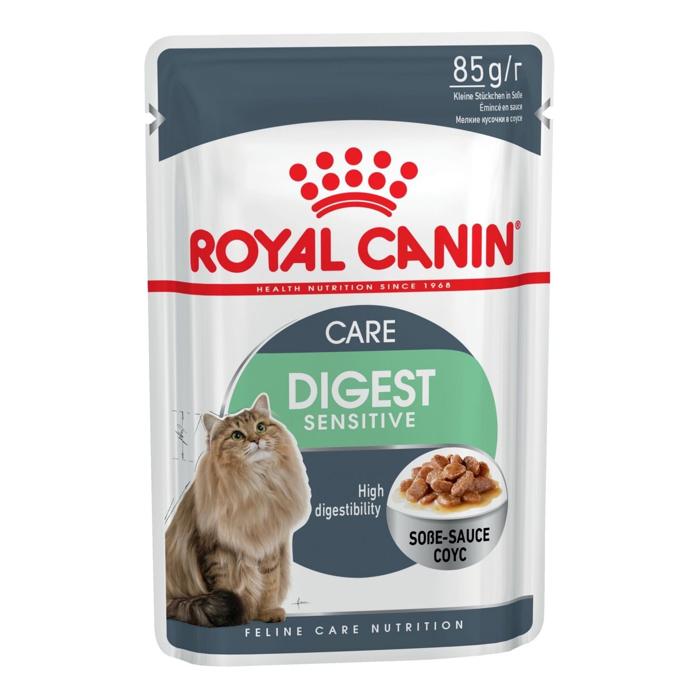 

Влажный корм Royal Canin Digest Sensitive для кошек 1-10 лет кусочки в соусе 24 шт х 85 г
