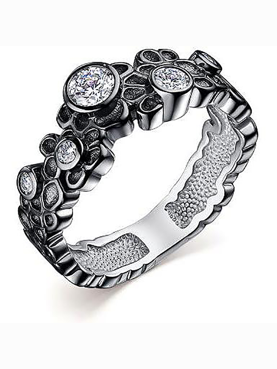 

Кольцо с 5 кристаллами swarovski из серебра р. 19 Алкор серебро 01-2459_00СВ-07, 01-2459_00СВ-07